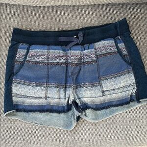 NSF Blue Beach Chic Shorts with Distressed Hem